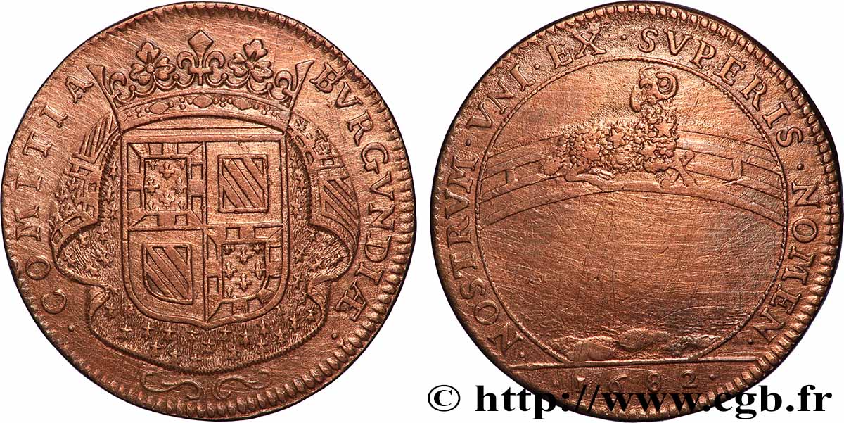 BOURGOGNE (ÉTATS DE ...) Naissance du petit-fils de Louis XIV TTB