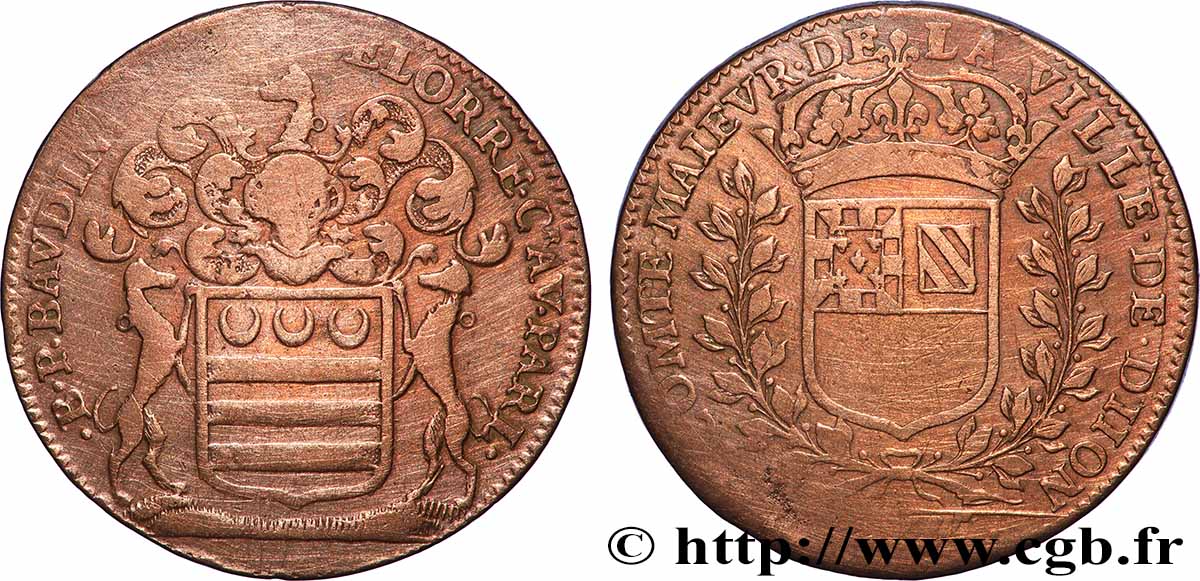 DIJON (MAIRES DE ... et divers) Baudinot TTB