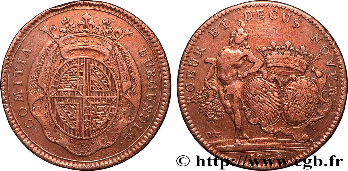 BOURGOGNE (ÉTATS DE ...) L’exil et le mariage de Jules de Bourbon-Condé et de Caroline de Hesse-Reinfeld  TTB+