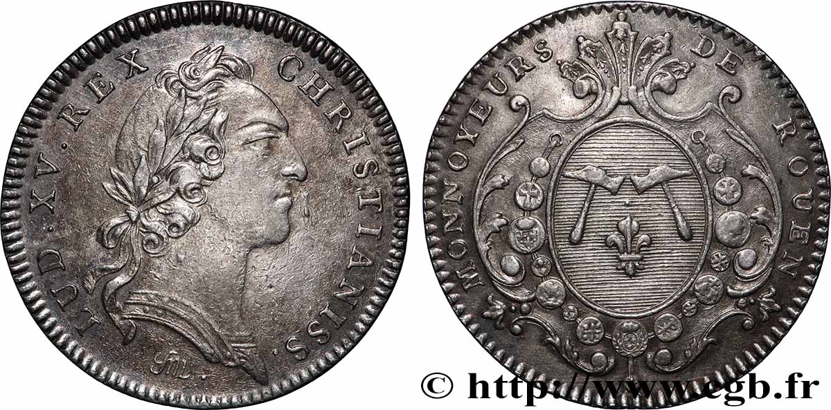 MONNAIE ET MONNAYEURS DE ROUEN Jeton Ar 30 fVZ