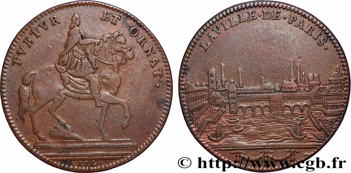 PARIS - ADMINISTRATION MUNICIPALE LOUIS XIV TTB