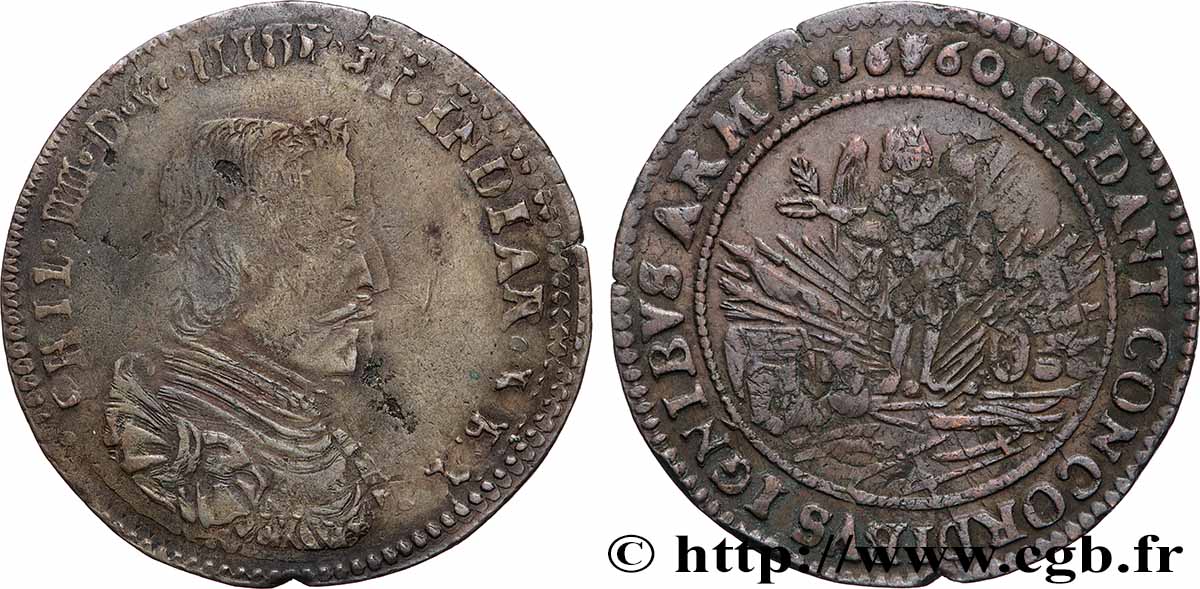 PAYS-BAS ESPAGNOLS - COMTÉ DE FLANDRE - PHILIPPE IV PHILIPPE IV XF