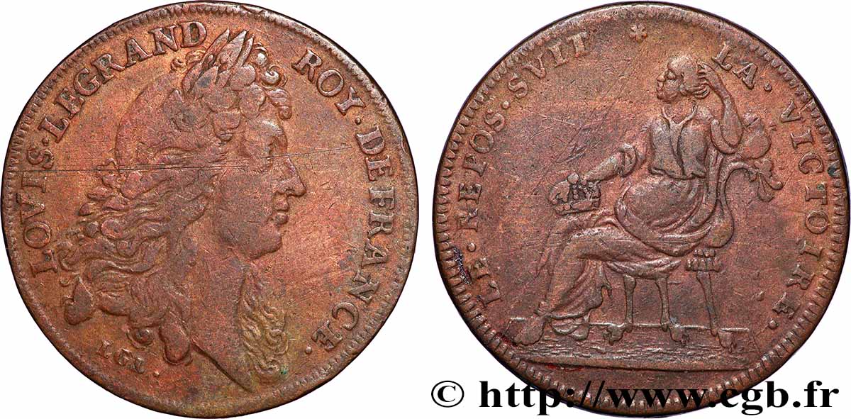 LOUIS XIV LE GRAND ou LE ROI SOLEIL Paix de Ratisbonne TTB