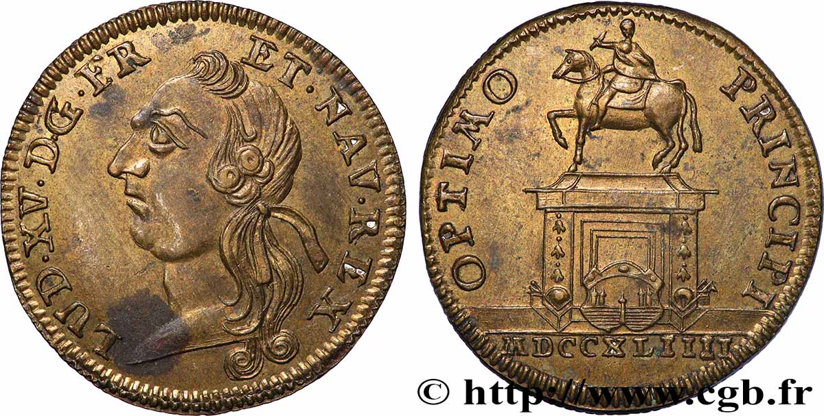 BORDEAUX (VILLE DE ) Statue de Louis XV à Bordeaux TTB+/SUP