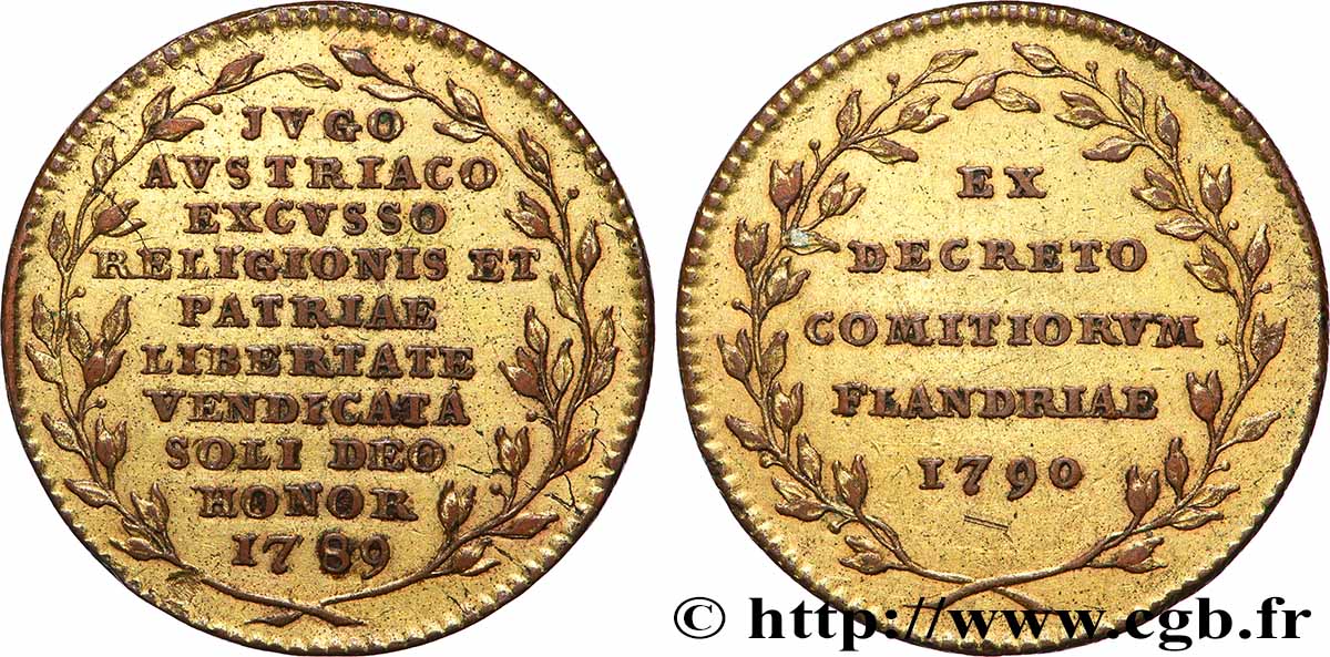 FLANDRE - COMTÉ DE FLANDRE - JOSEPH II RÉPUBLIQUE TTB+