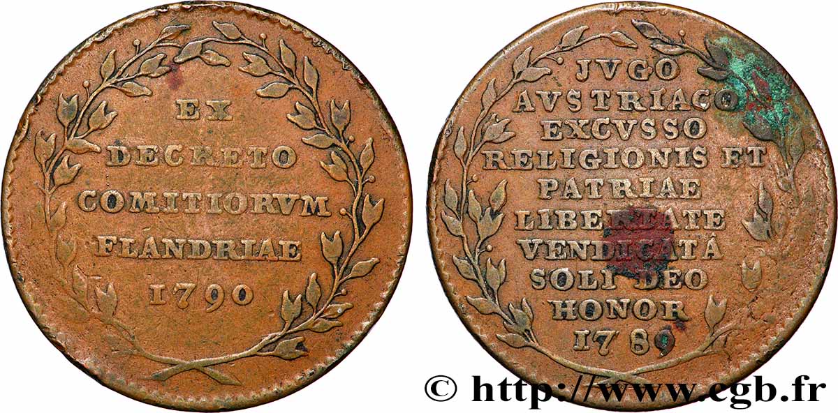 FLANDRE - COMTÉ DE FLANDRE - JOSEPH II RÉPUBLIQUE TTB