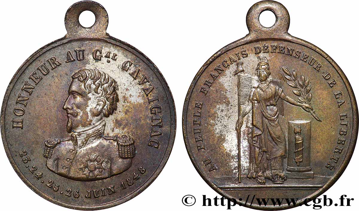 SECOND REPUBLIC Général CAVAIGNAC  XF