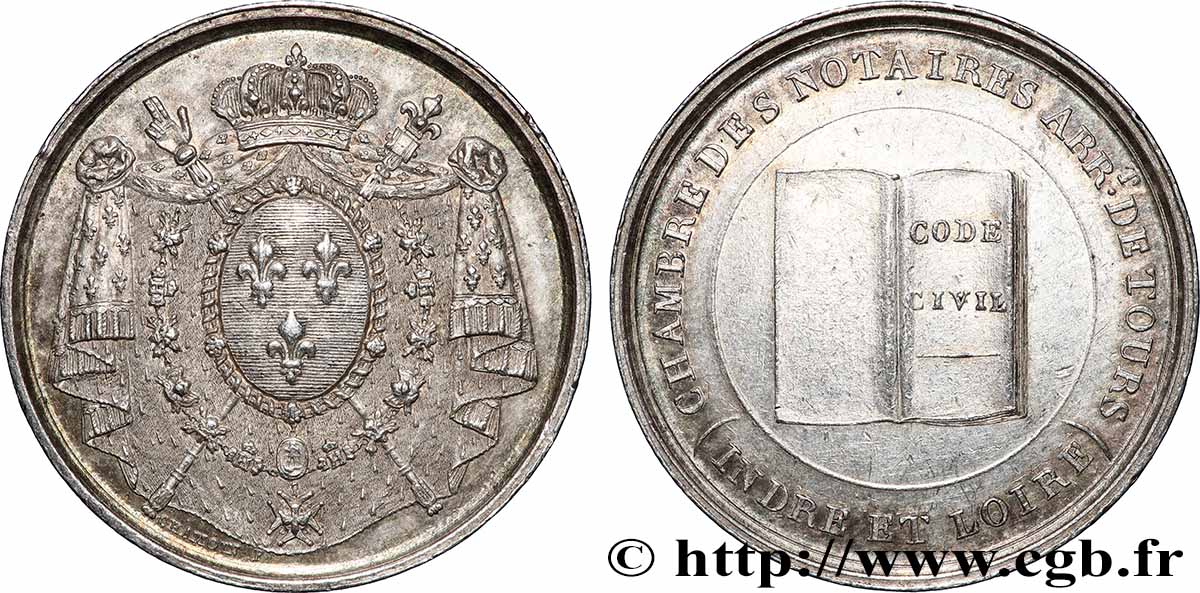 NOTAIRES DU XIXe SIECLE Notaires de Tours TTB+