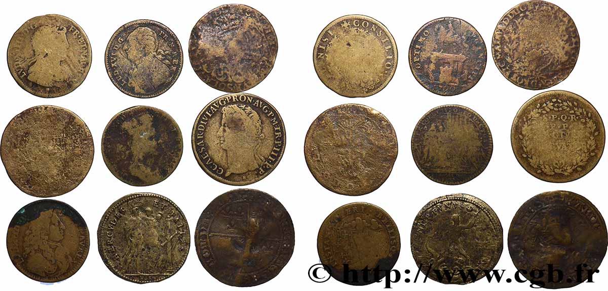 LOTS Lot de 9 jetons TB