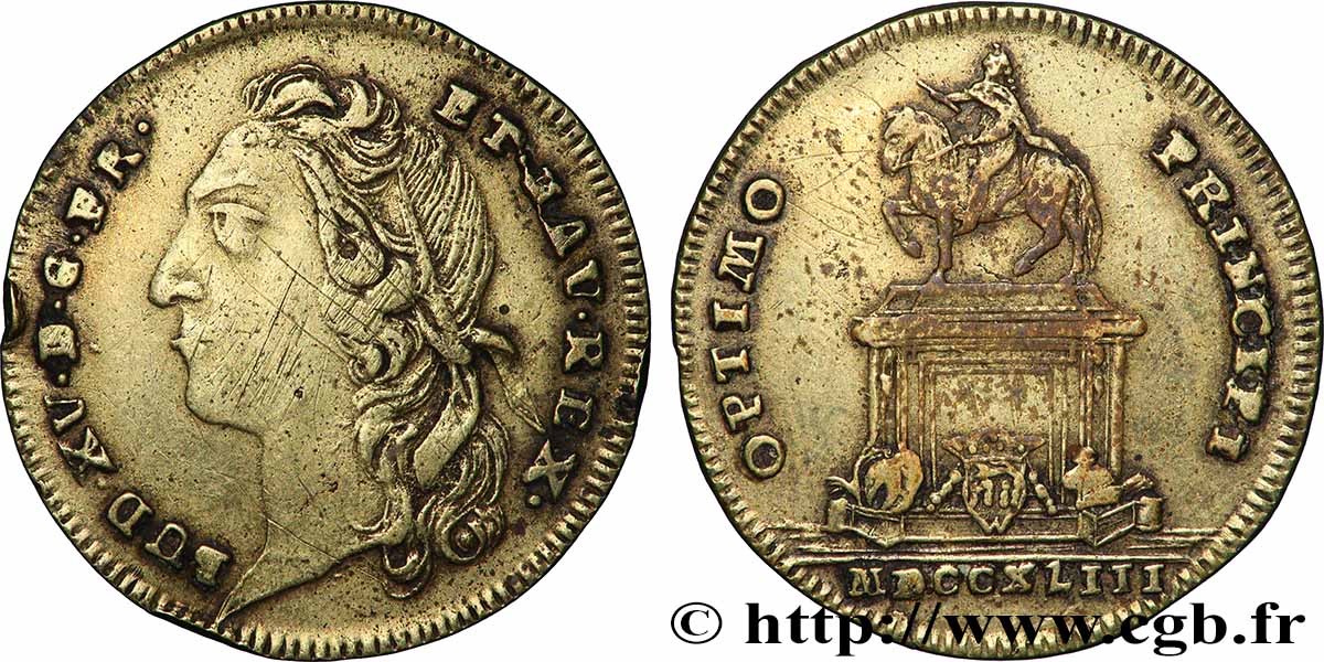 BORDEAUX (VILLE DE ) Statue de Louis XV à Bordeaux TB+