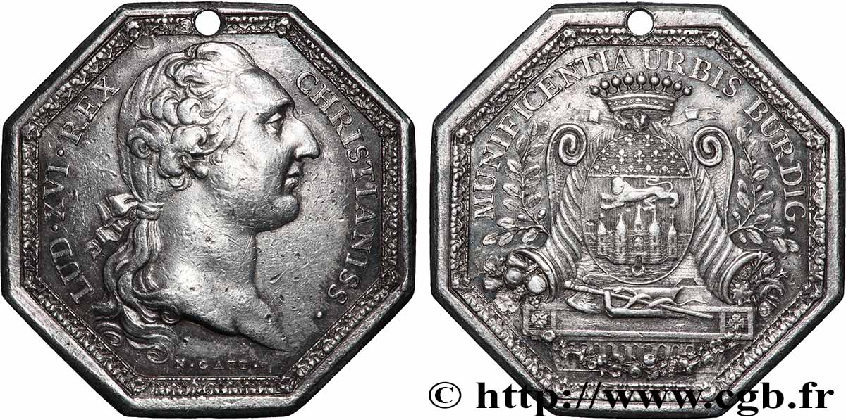 BORDEAUX (VILLE DE ) Récompense de la ville de Bordeaux, émission de 1775 TTB