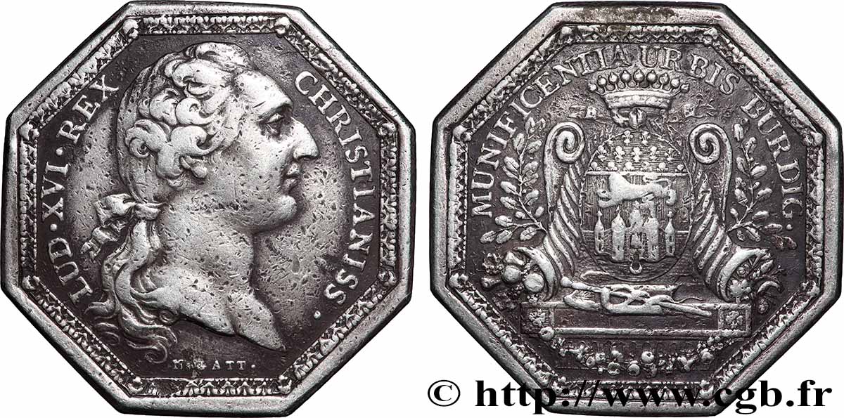 BORDEAUX Récompense de la ville de Bordeaux, émission de 1775 VF