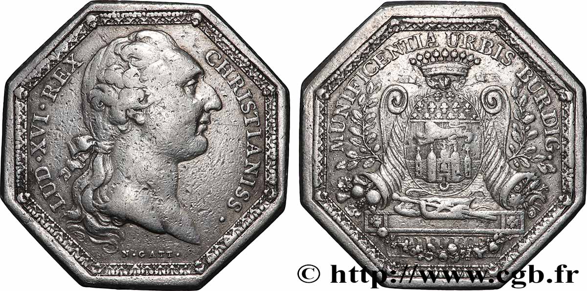 BORDEAUX (VILLE DE ) Récompense de la ville de Bordeaux, émission de 1775 TB+/TTB