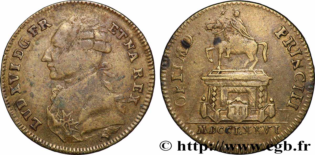 BORDEAUX (VILLE DE ) Statue de Louis XV à Bordeaux TB+