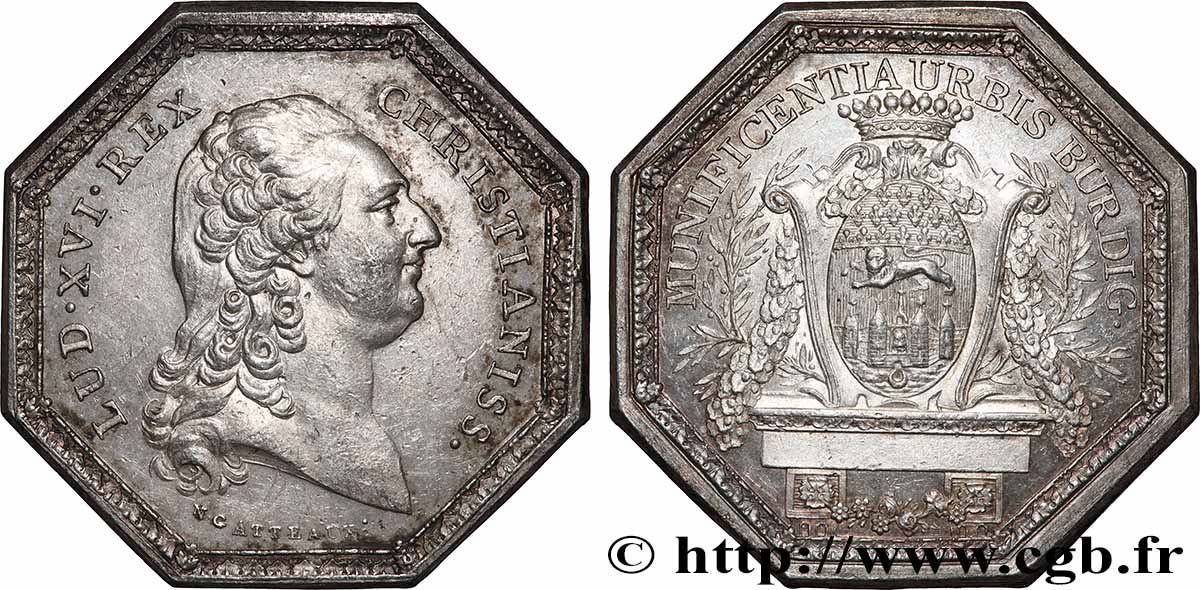 BORDEAUX (VILLE DE ) Récompense de la ville de Bordeaux, émission de 1785 TTB+/SUP