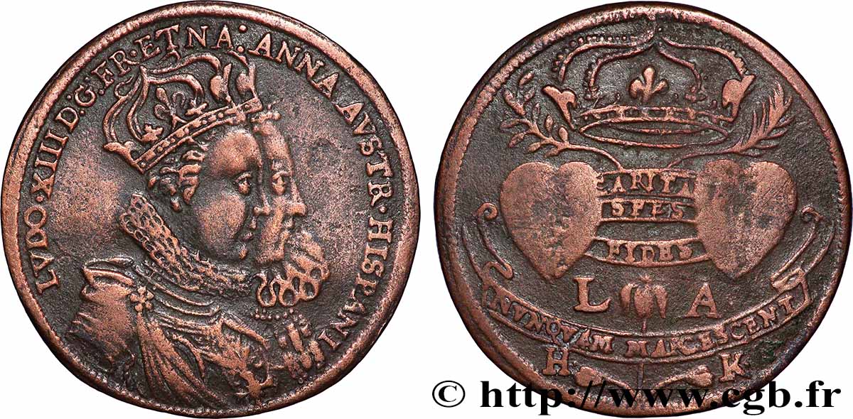 LOUIS XIII LE JUSTE Mariage avec Anne d’Autriche TTB
