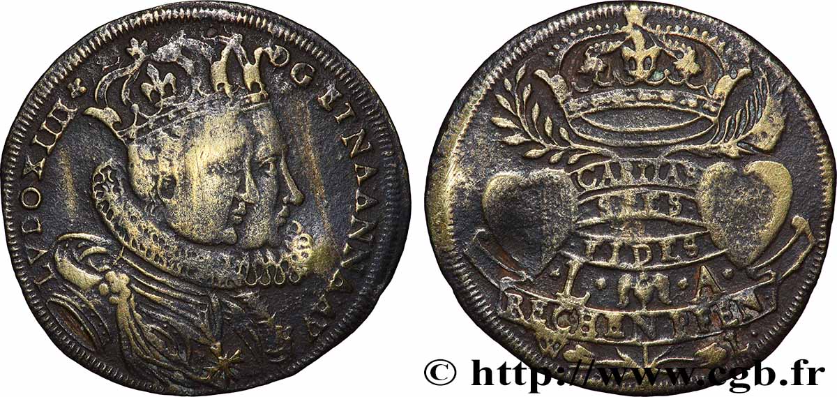 LOUIS XIII LE JUSTE Mariage avec Anne d’Autriche TTB