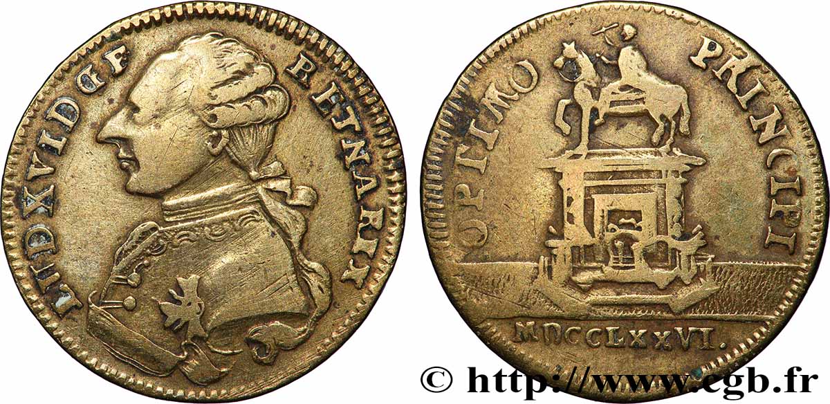 BORDEAUX (VILLE DE ) Statue de Louis XV à Bordeaux TB+