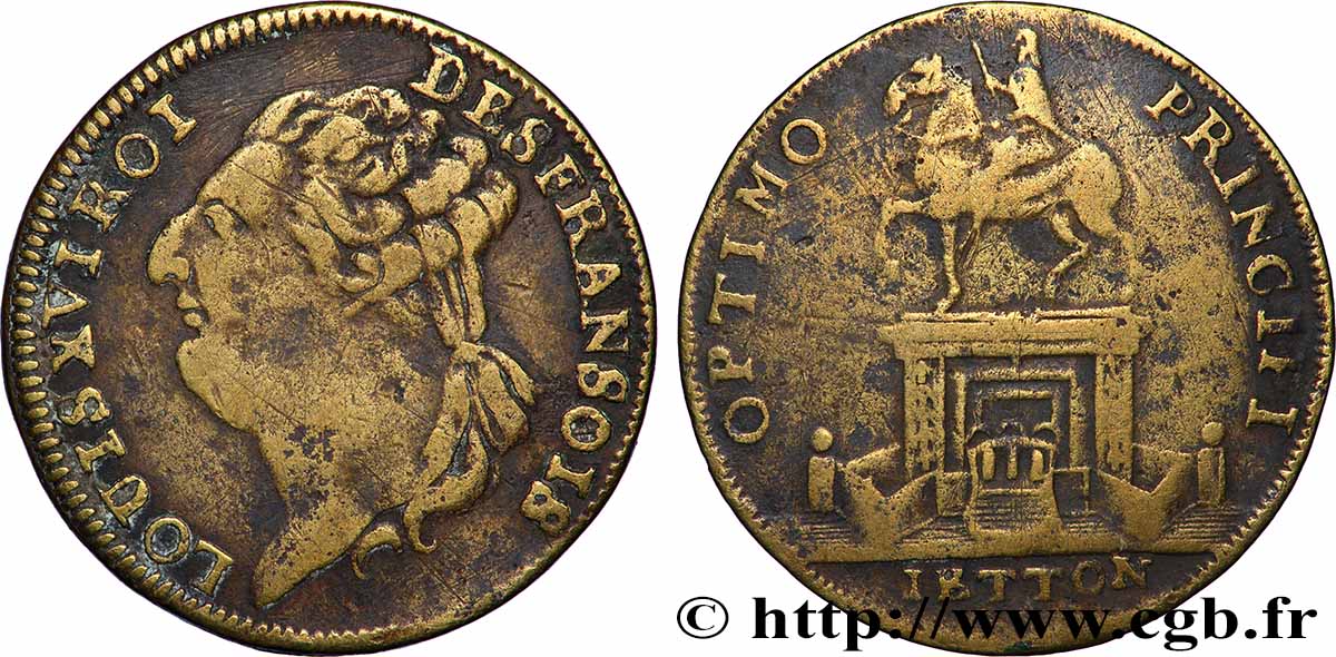 BORDEAUX (VILLE DE ) Statue de Louis XV à Bordeaux TB+