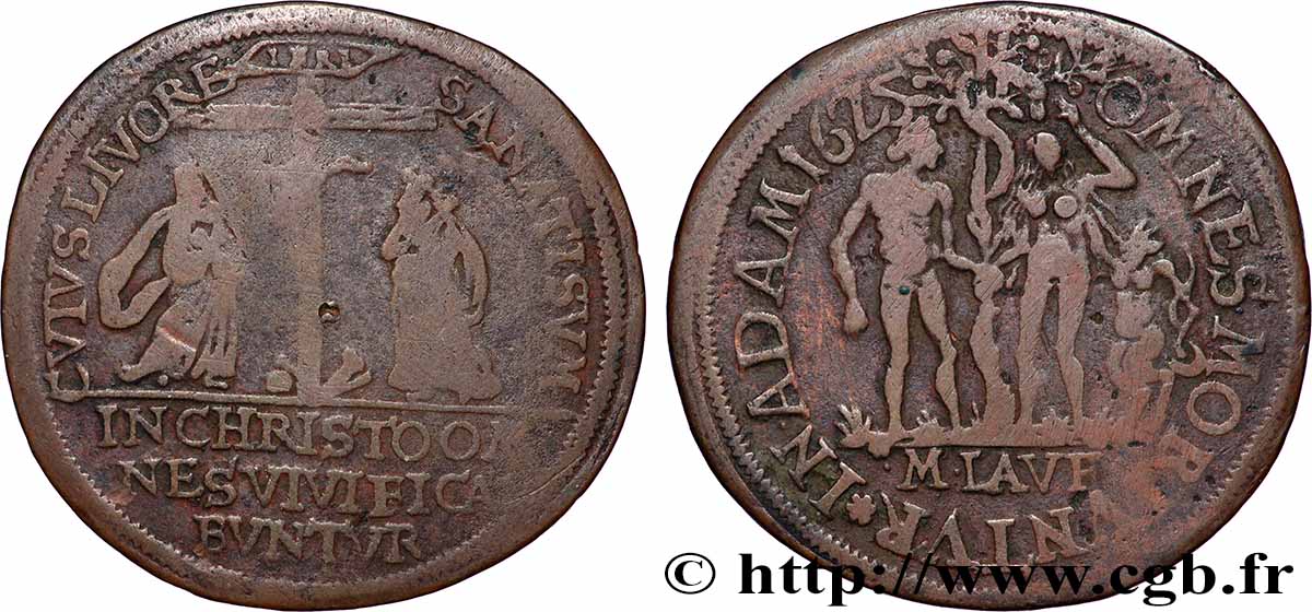 ROUYER - X. JETONS DE NUREMBERG Crucifixion / ADAM ET EVE TB