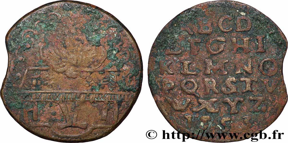 ROUYER - X. JETONS DE NUREMBERG Jeton de compte à l’alphabet et au maître d’école TB+