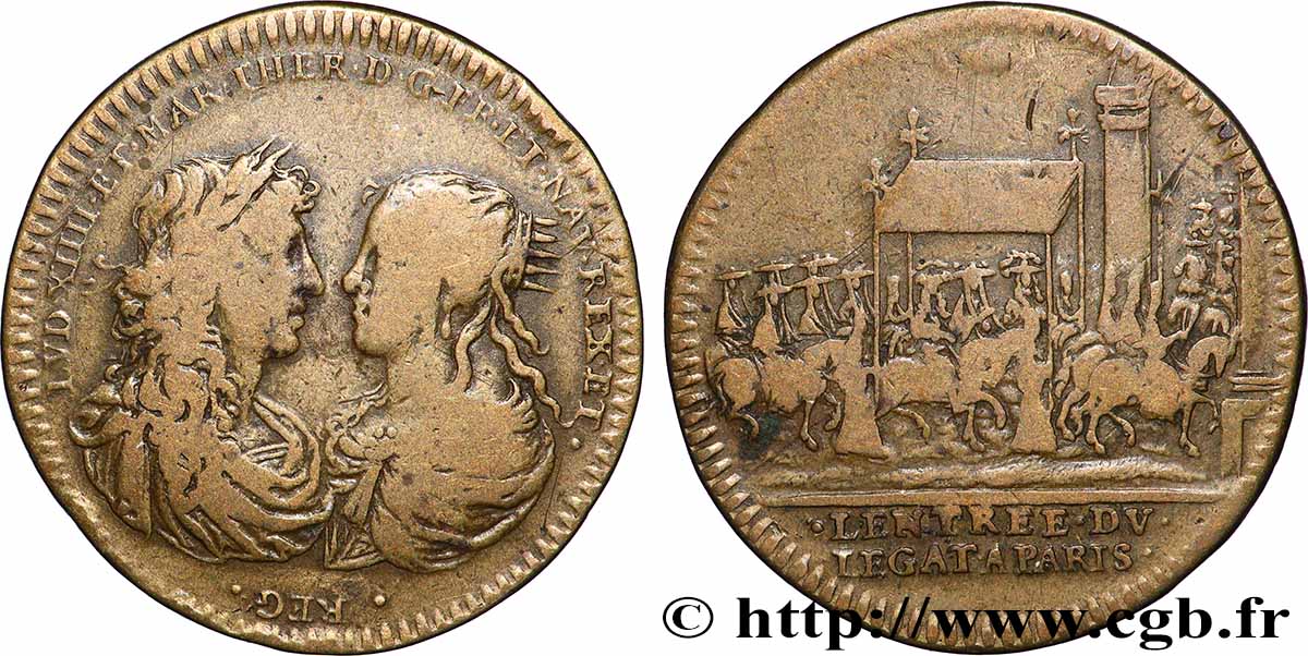 LOUIS XIV LE GRAND ou LE ROI SOLEIL Mariage du roi, entrée du Légat à Paris q.BB