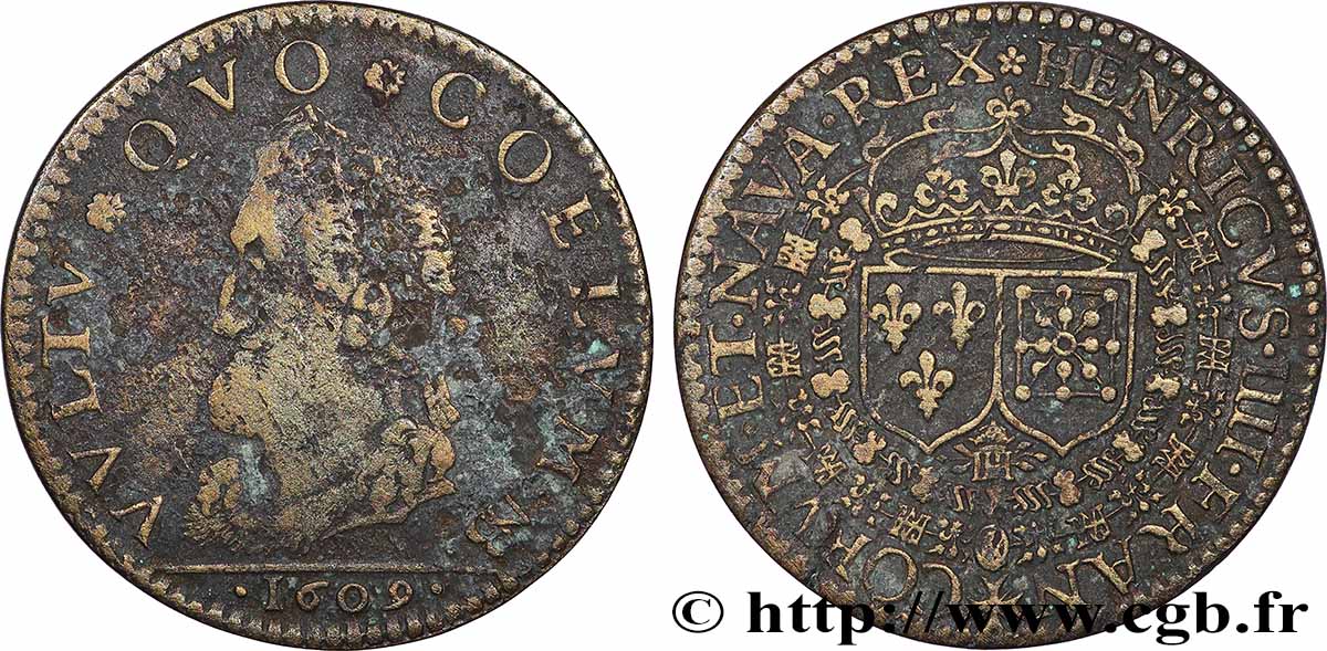 HENRI IV LE GRAND Jeton banal vers 1600 TB/TB+