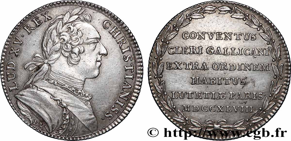 ASSEMBLÉE DU CLERGÉ ET JETONS RELIGIEUX Louis XV VZ