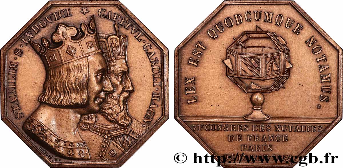 NOTAIRES DU XIXe SIECLE Corps notarial (Congrès de Paris, Saint Louis et Charlemagne) SPL