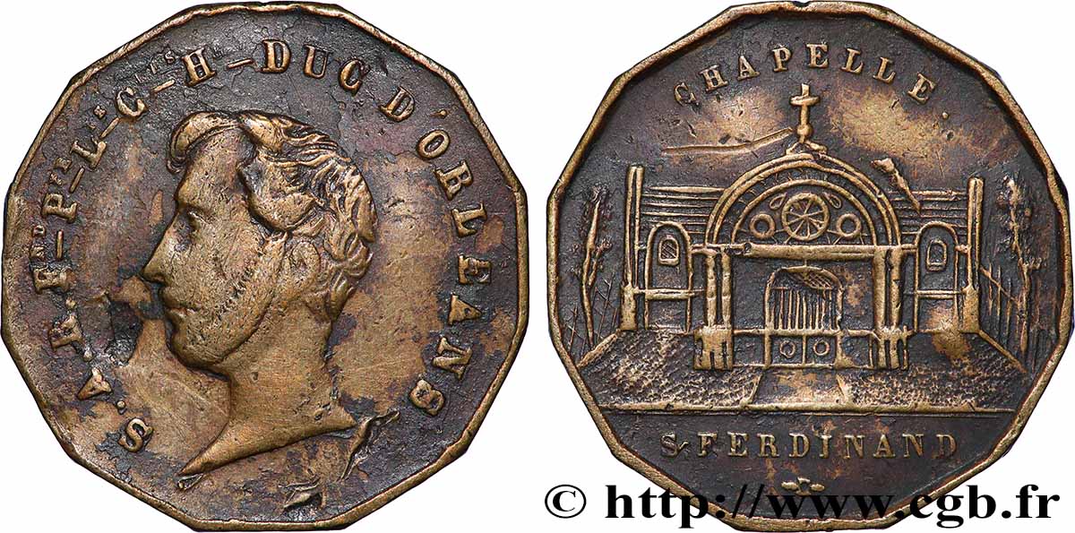 LOUIS-PHILIPPE Ier Chapelle du château de Dreux TTB+