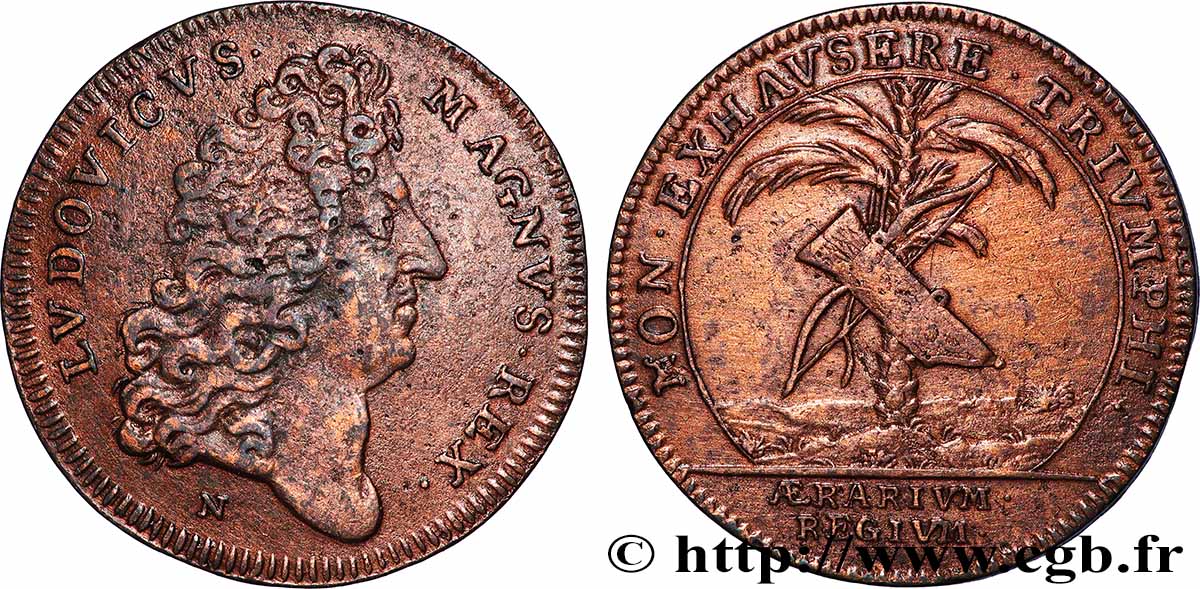 LOUIS XIV LE GRAND ou LE ROI SOLEIL Trésor Royal TTB