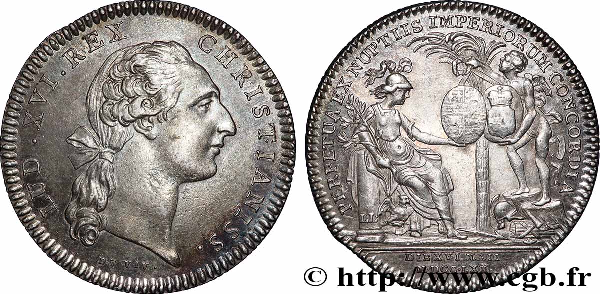 DAUPHINÉ - LOUIS X, DAUPHIN (futur LOUIS XVI) Mariage du dauphin LOUIS X (futur LOUIS XVI) MBC+/EBC