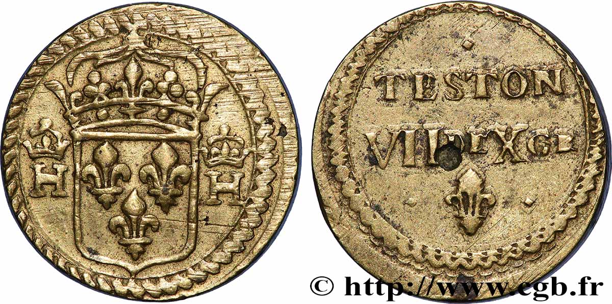 HENRI III - POIDS MONÉTAIRE Poids monétaire pour le teston TTB