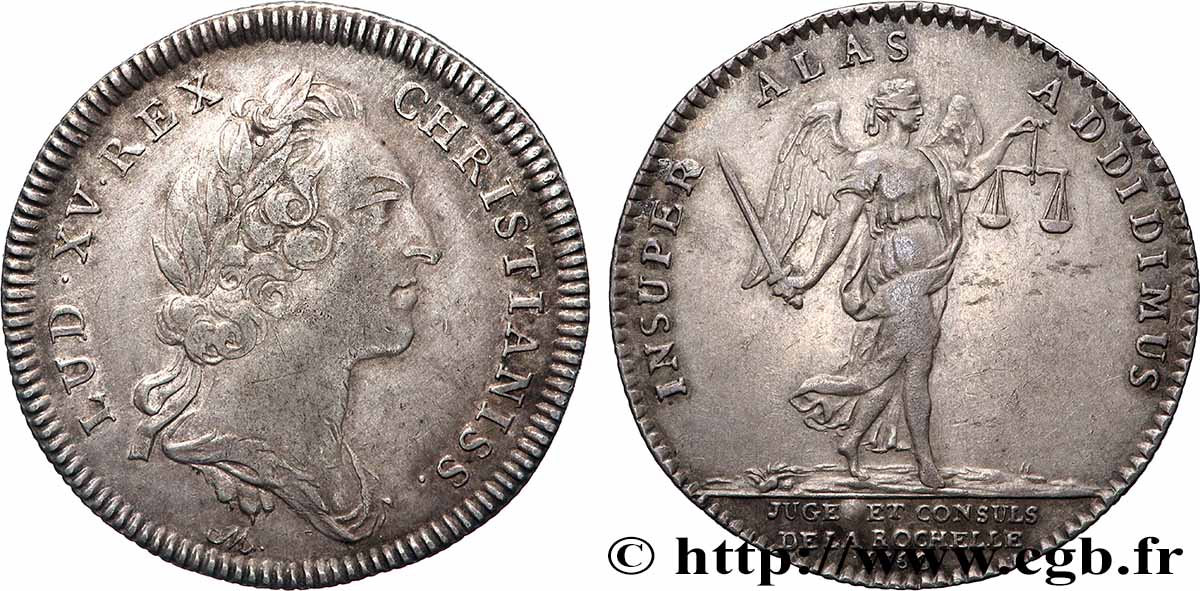 CHAMBRES DE COMMERCE Juges et consuls de La Rochelle (Louis XV) TTB