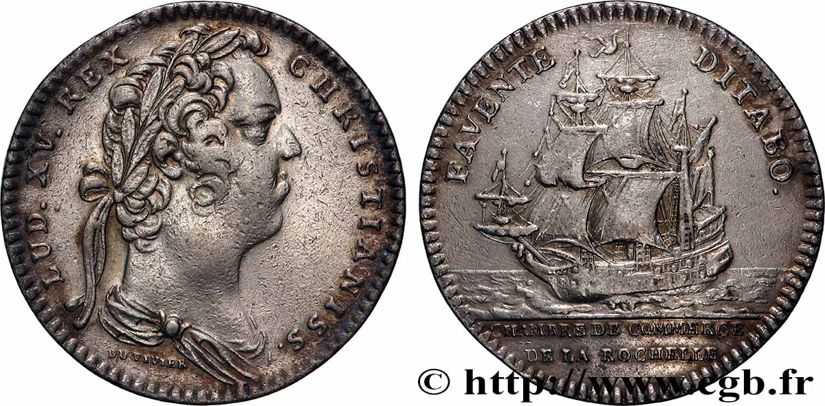 CHAMBRES DE COMMERCE Chambre de commerce de La Rochelle (Louis XV) TTB/TTB+
