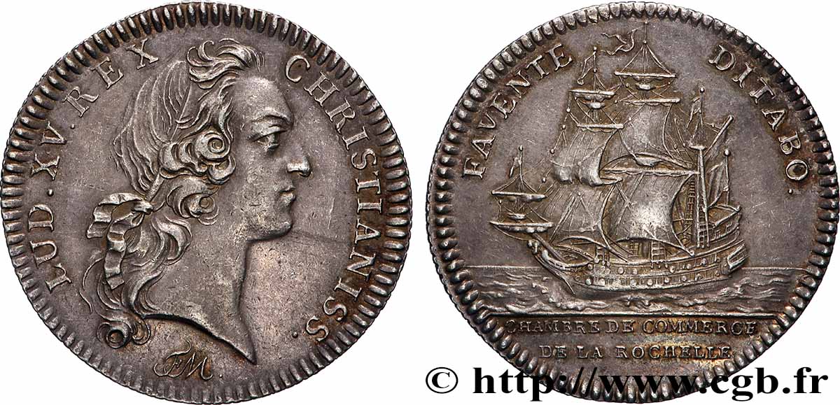 CHAMBRES DE COMMERCE Chambre de commerce de La Rochelle (Louis XV) TTB+
