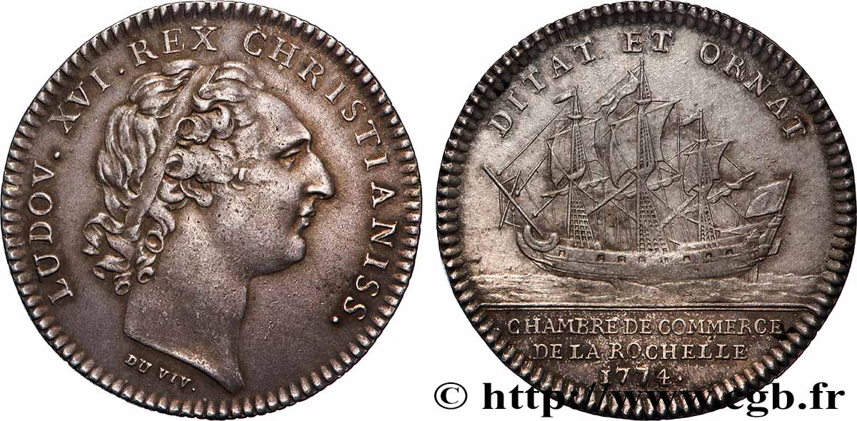 CHAMBRES DE COMMERCE Chambre de commerce de La Rochelle (Louis XVI) TTB+