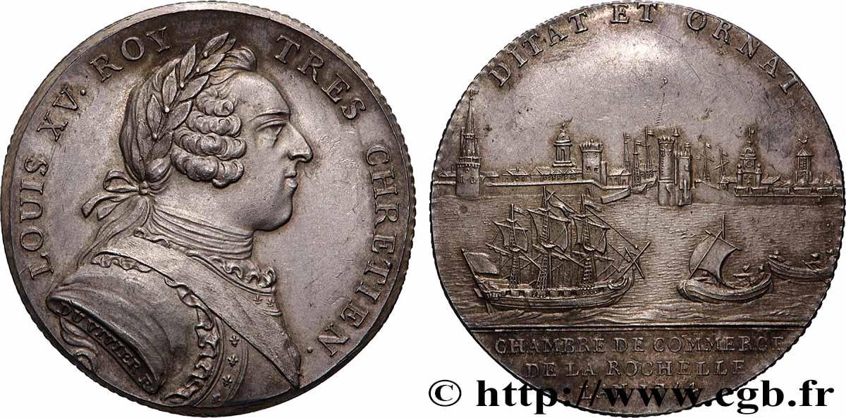 CHAMBRES DE COMMERCE Chambre de commerce de La Rochelle (Louis XV), refrappe EBC