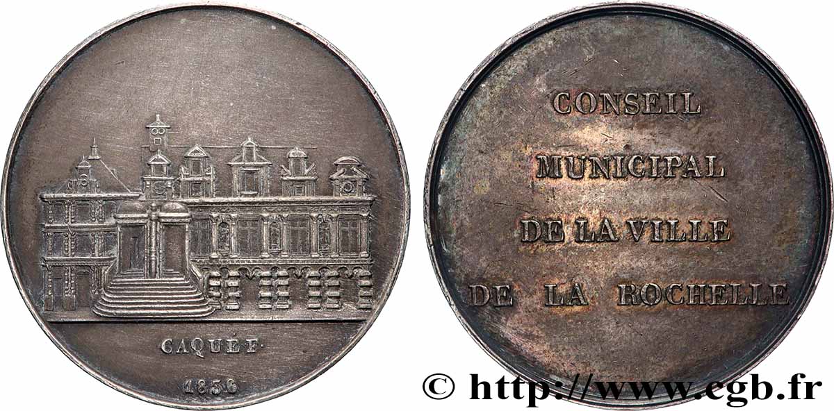 ADMINISTRATIONS - XIXe SIECLE Conseil municipal de La Rochelle TTB+