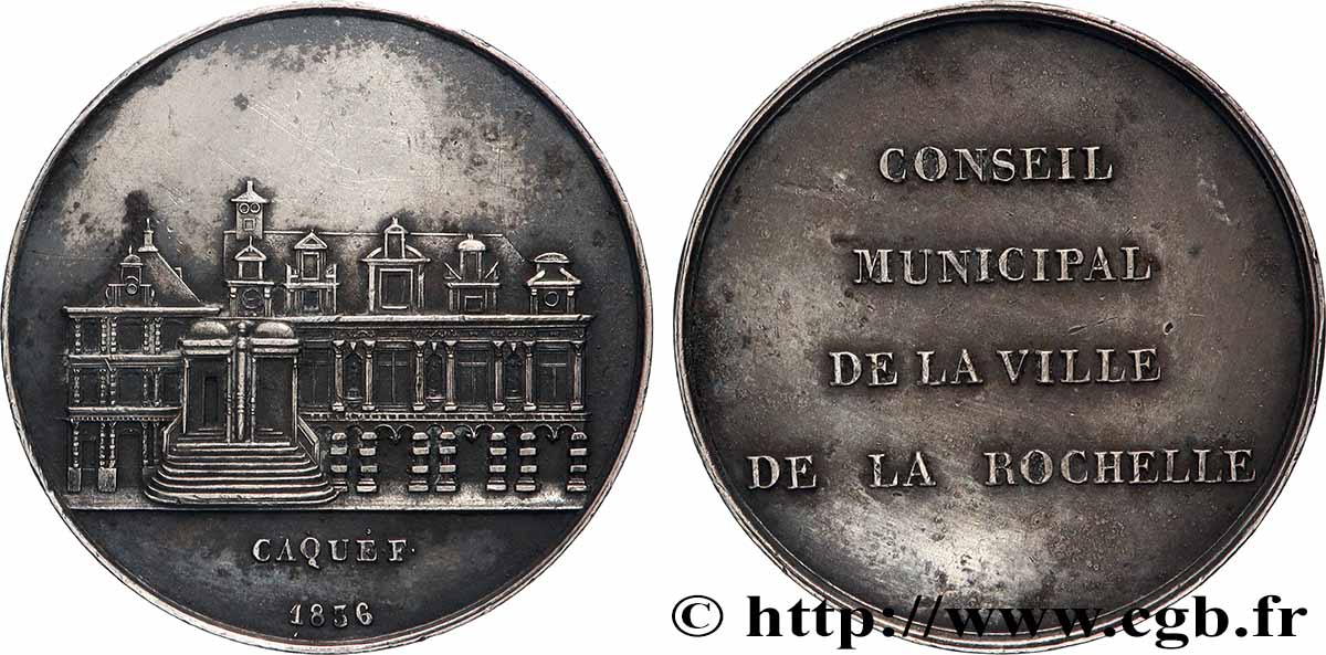 ADMINISTRATIONS - XIXe SIECLE Conseil municipal de La Rochelle TTB+