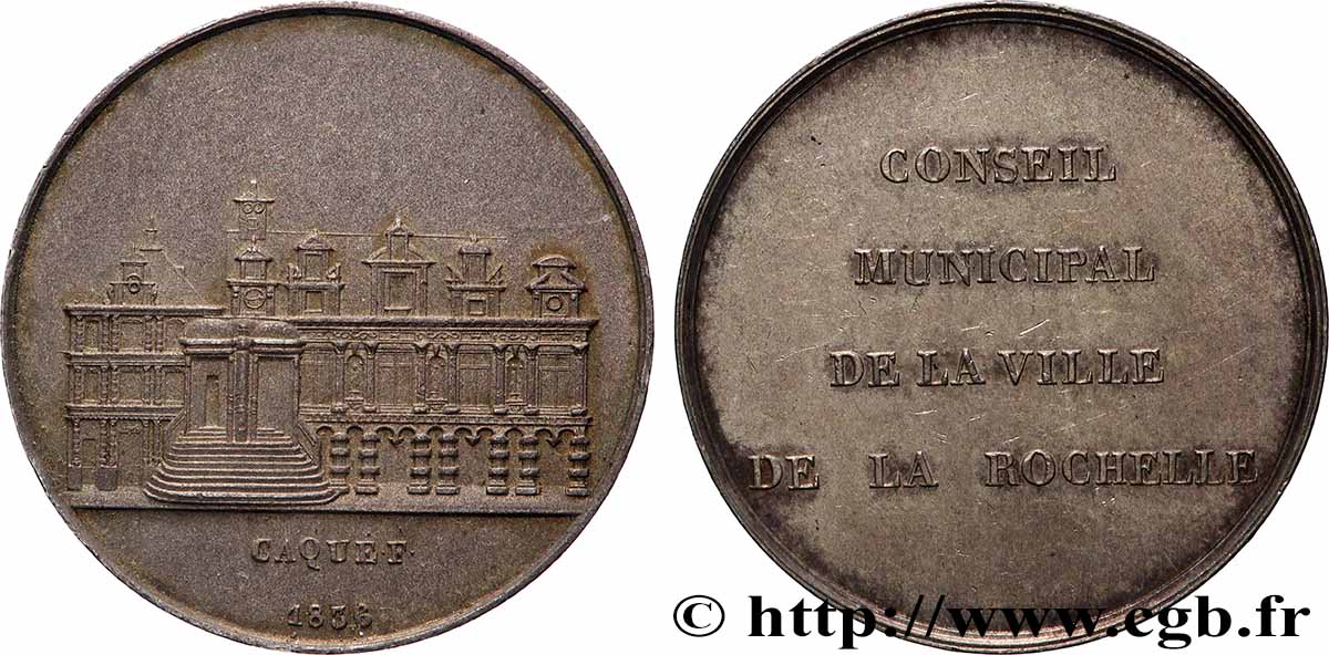 ADMINISTRATIONS - XIXe SIECLE Conseil municipal de La Rochelle SUP/TTB+