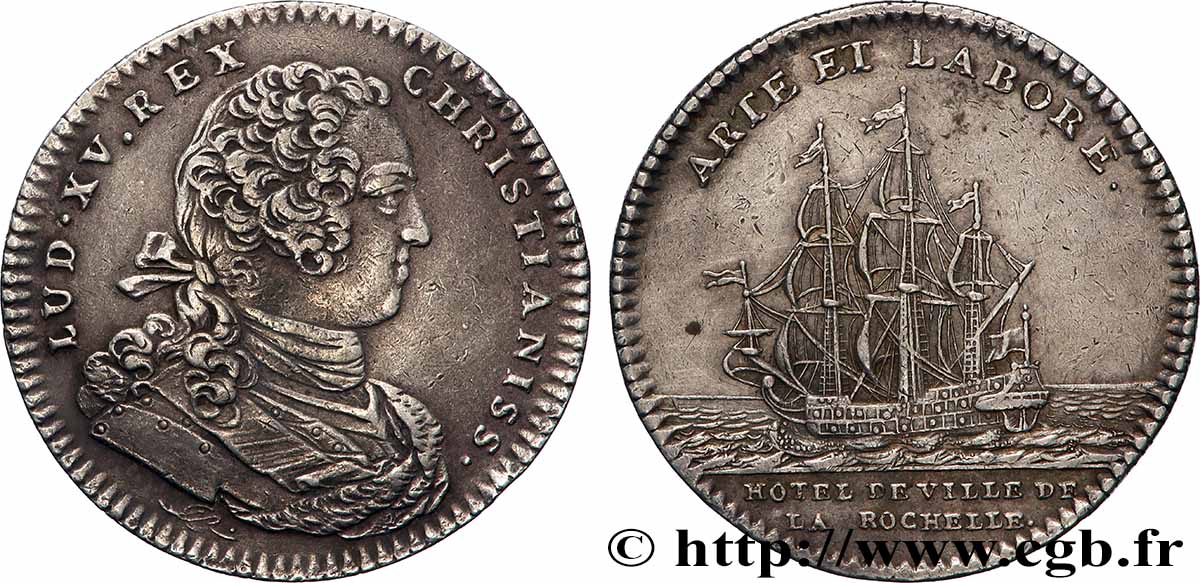 AUNIS ET LA ROCHELLE Hôtel de ville de La Rochelle, émission de 1733 TTB