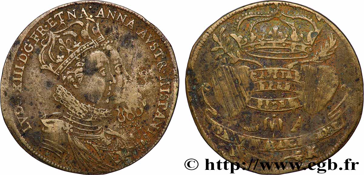 LOUIS XIII LE JUSTE Mariage avec Anne d’Autriche TB