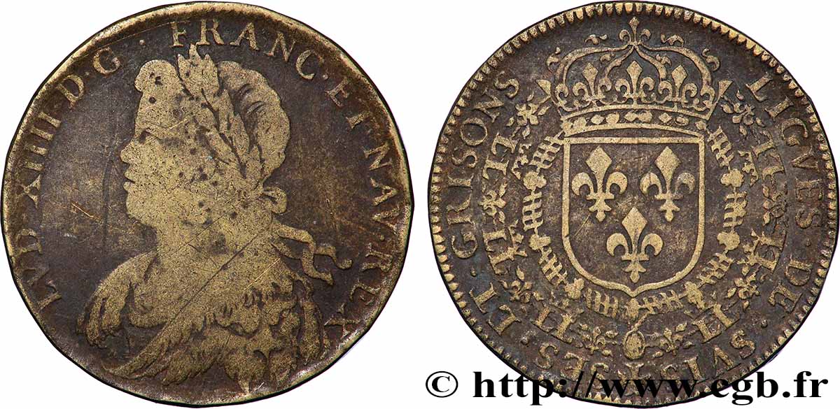 SWITZERLAND - SWISS CONFEDERATION - CANTON OF GRISONS Ligue des Suisses et Grisons VF/XF