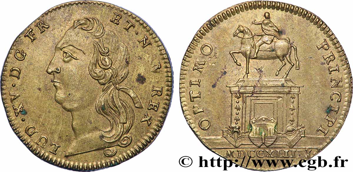 BORDEAUX (VILLE DE ) Statue de Louis XV à Bordeaux TTB+