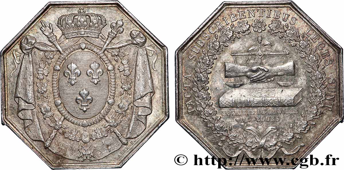 NOTAIRES DU XIXe SIECLE Notaires de Tours TTB+