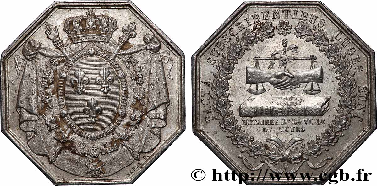 NOTAIRES DU XIXe SIECLE Notaires de Tours TTB+