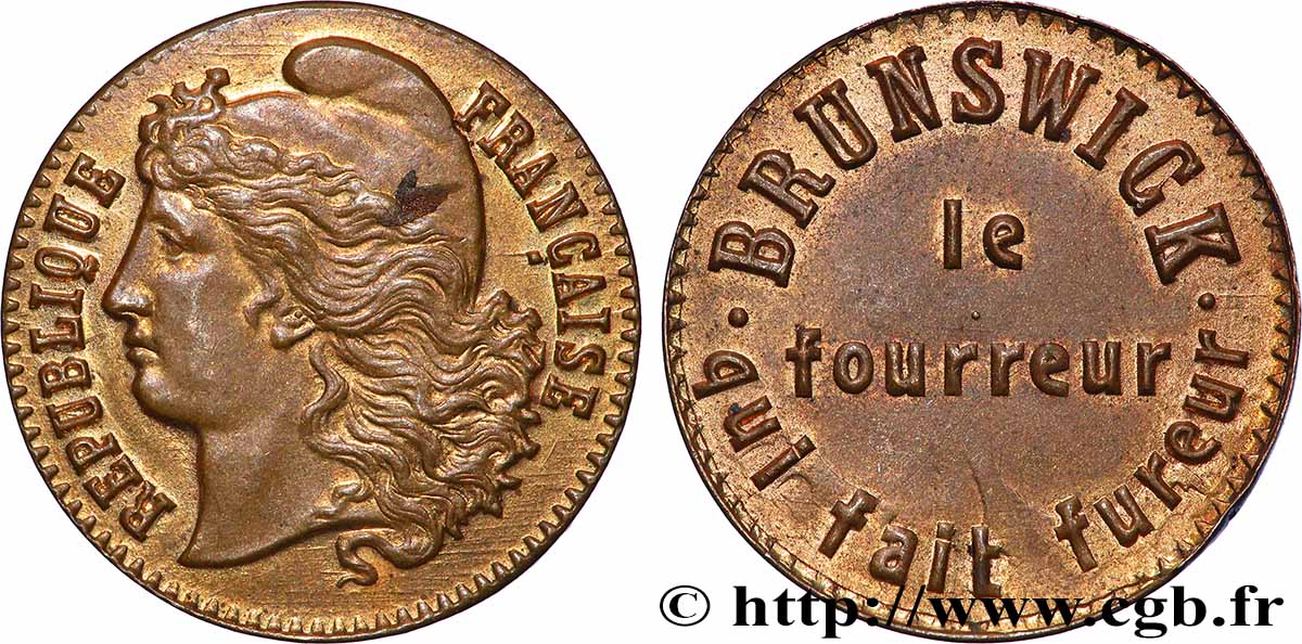 ADVERTISING TOKENS Brunswick, le fourreur AU