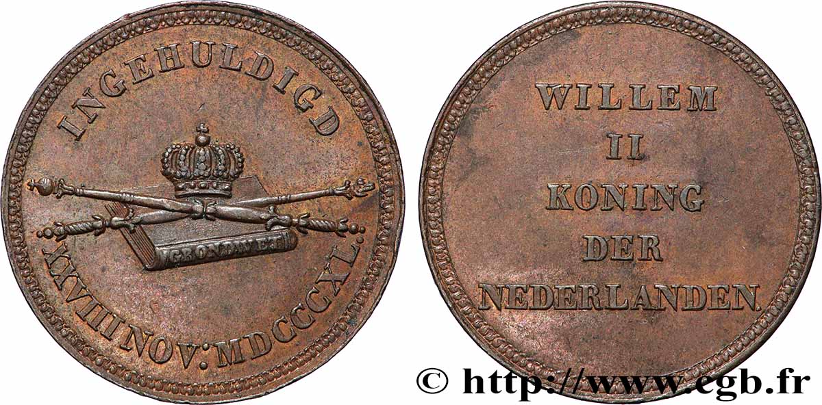 NETHERLANDS - BRUXELLES Inauguration de son règne - Le roi WILLEM II fVZ