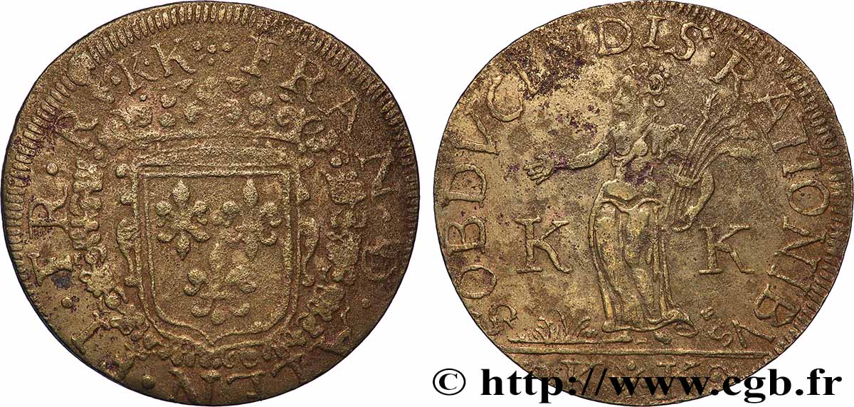 Perche - François, duc d&nbsp;Alençon puis d&nbsp;Anjou, Brabant et comte de Flandre FRANÇOIS, DUC D&nbsp;ALENÇON PUIS D&nbsp;ANJOU, BRABANT ET COMTE DE FLANDRE frappé à Nuremberg B+/TB